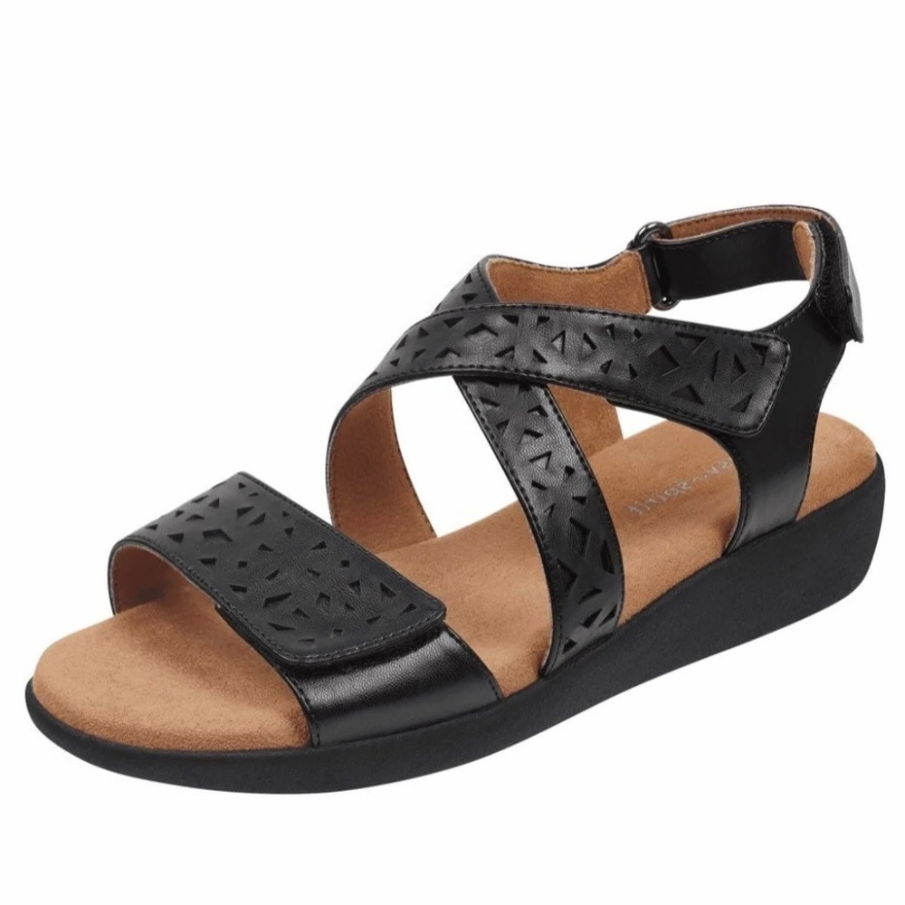 NWOT Easy Spirit Womens Kenzie Sandals - Black - Size 7 1/2‌‌‌‌‌‌‌‌